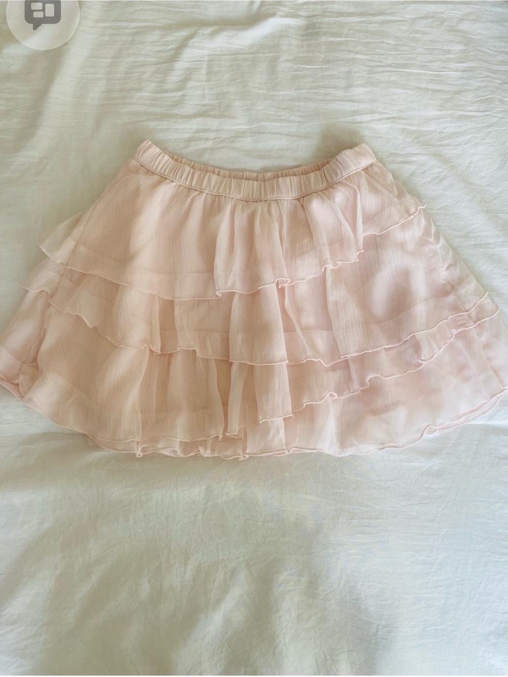 abercrombie kids Pale Pink Tiered Ruffle Skirt